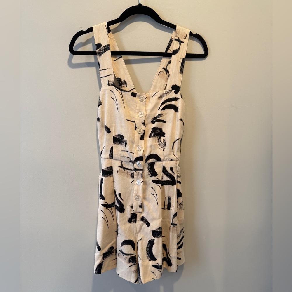 A New Day Cream and Black Patterned Romper